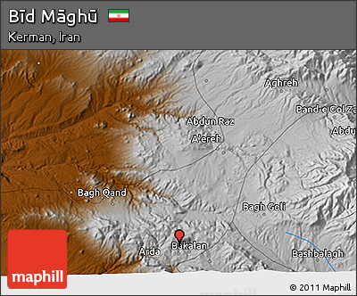 Physical 3D Map of Bīd Māghū