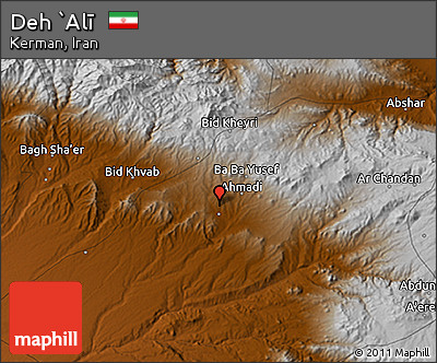Physical 3D Map of Deh `Alī