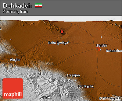 Physical 3D Map of Dehkadeh