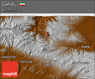 Physical 3D Map of Gehdīj