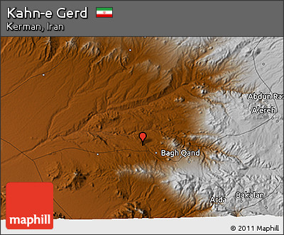 Physical 3D Map of Kahn-e Gerd