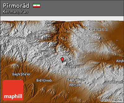 Physical 3D Map of Pīrmorād