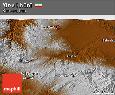 Physical 3D Map of 'ūr-e Khūnī