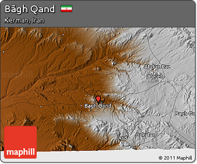 Physical 3D Map of Bāgh Qand