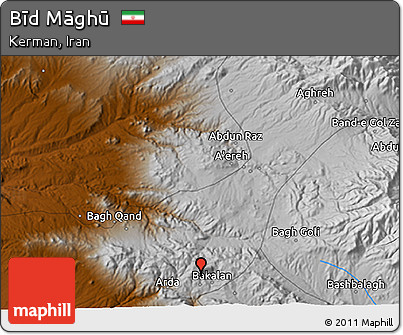 Physical 3D Map of Bīd Māghū
