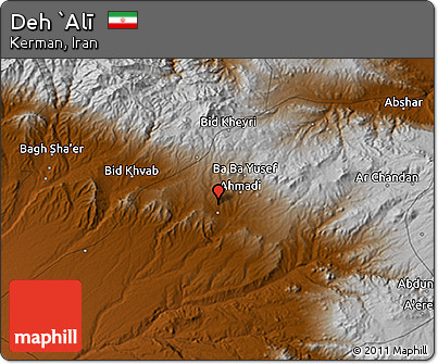 Physical 3D Map of Deh `Alī