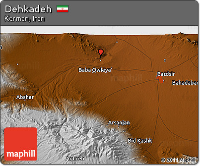 Physical 3D Map of Dehkadeh