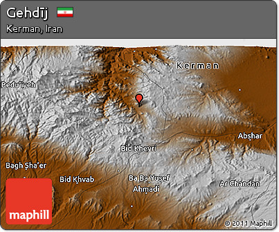 Physical 3D Map of Gehdīj