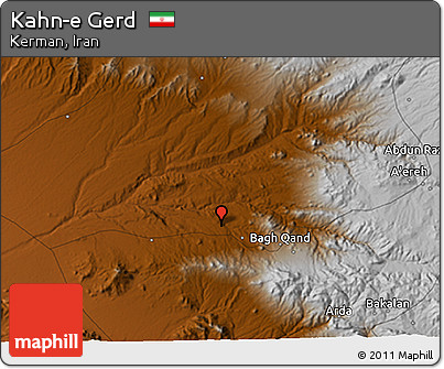 Physical 3D Map of Kahn-e Gerd