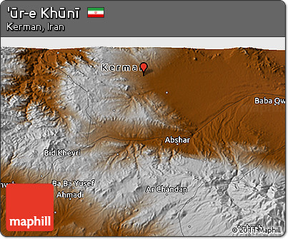 Physical 3D Map of 'ūr-e Khūnī