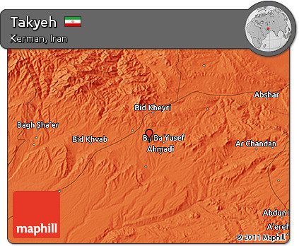 Political 3D Map of Takyeh