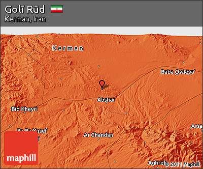 Political 3D Map of Golī Rūd