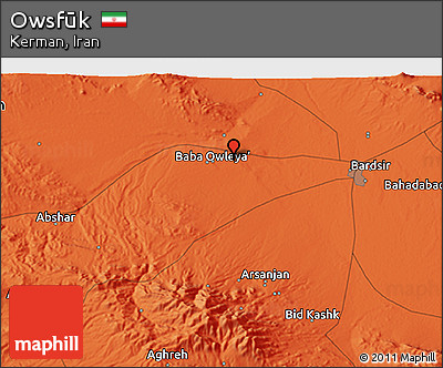Political 3D Map of Owsfūk