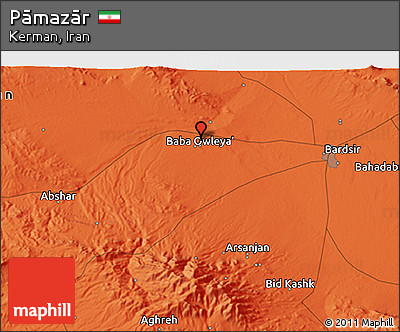 Political 3D Map of Pāmazār