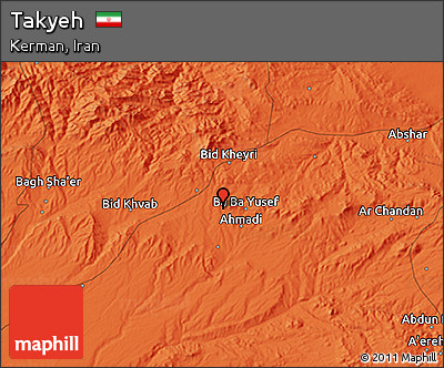 Political 3D Map of Takyeh