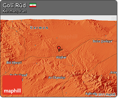 Political 3D Map of Golī Rūd
