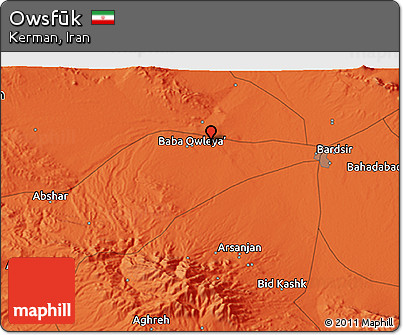 Political 3D Map of Owsfūk