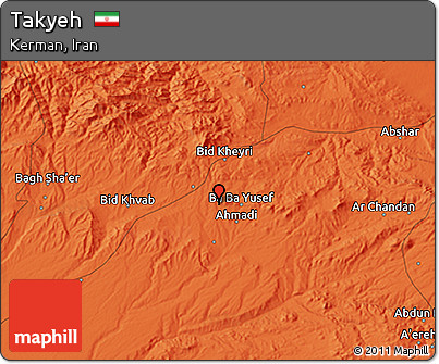 Political 3D Map of Takyeh