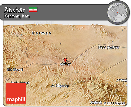 Satellite 3D Map of Ābshār