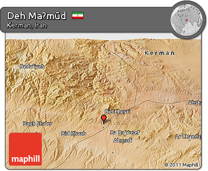 Satellite 3D Map of Deh Maḩmūd