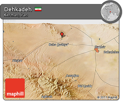 Satellite 3D Map of Dehkadeh