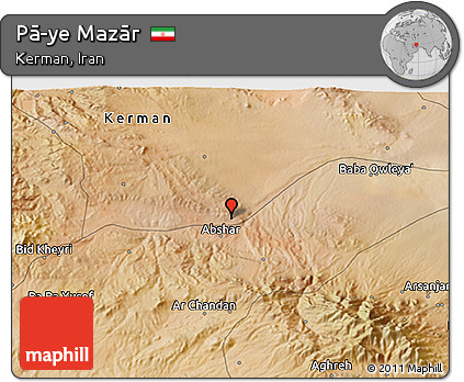 Satellite 3D Map of Pā-ye Mazār