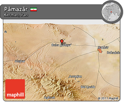 Satellite 3D Map of Pāmazār