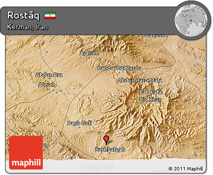 Satellite 3D Map of Rostāq
