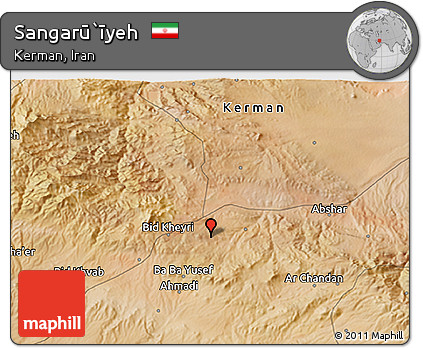 Satellite 3D Map of Sangarū`īyeh