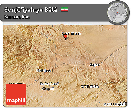 Satellite 3D Map of Sonjū'īyeh-ye Bālā