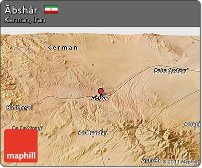 Satellite 3D Map of Ābshār