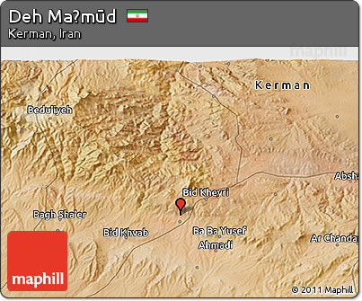 Satellite 3D Map of Deh Maḩmūd