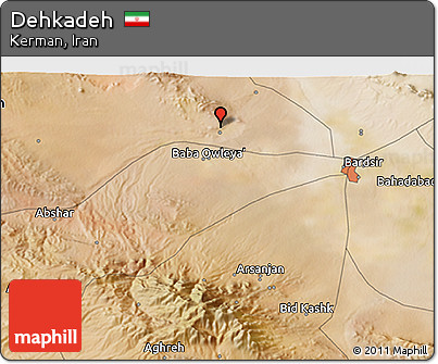 Satellite 3D Map of Dehkadeh