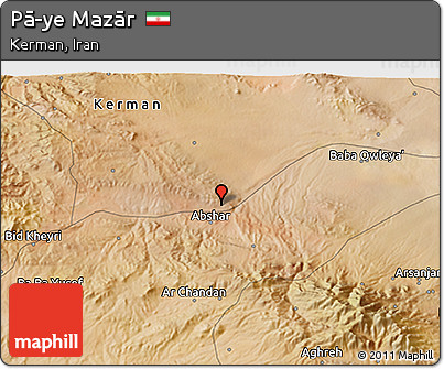 Satellite 3D Map of Pā-ye Mazār