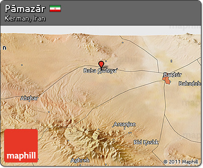 Satellite 3D Map of Pāmazār
