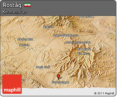Satellite 3D Map of Rostāq