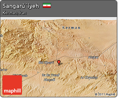 Satellite 3D Map of Sangarū`īyeh