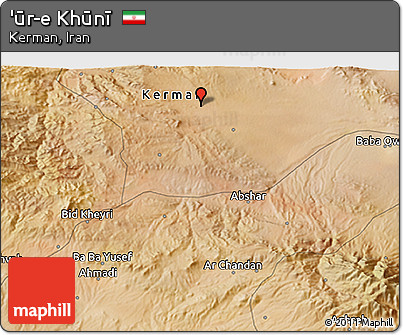 Satellite 3D Map of 'ūr-e Khūnī
