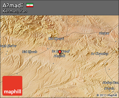 Satellite 3D Map of Aḩmadī