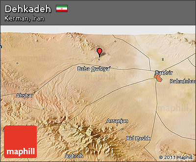 Satellite 3D Map of Dehkadeh