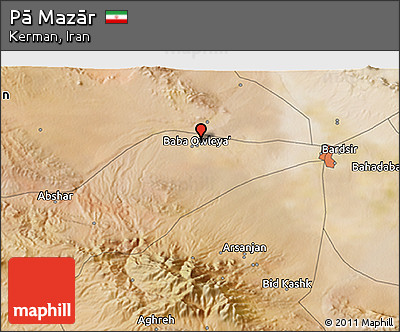 Satellite 3D Map of Pā Mazār