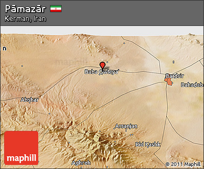 Satellite 3D Map of Pāmazār