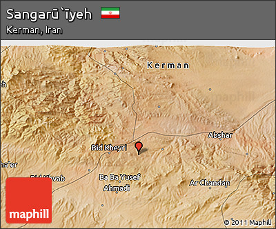 Satellite 3D Map of Sangarū`īyeh