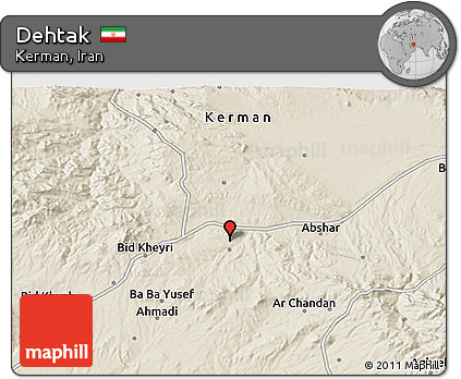 Shaded Relief 3D Map of Dehtak