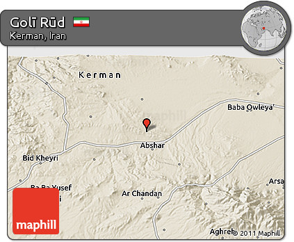 Shaded Relief 3D Map of Golī Rūd