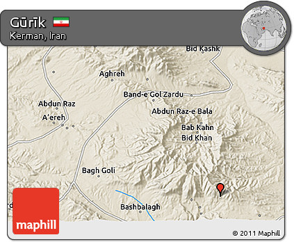 Shaded Relief 3D Map of Gūrīk