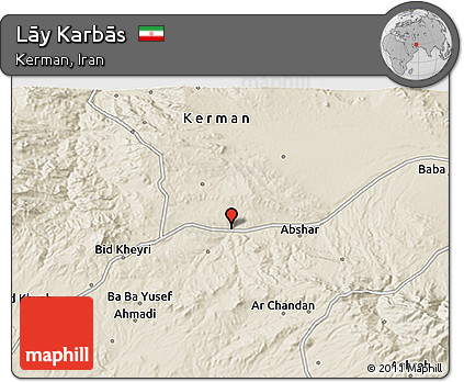 Shaded Relief 3D Map of Lāy Karbās