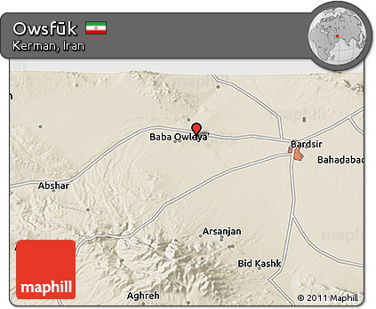 Shaded Relief 3D Map of Owsfūk