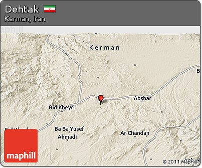 Shaded Relief 3D Map of Dehtak