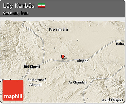Shaded Relief 3D Map of Lāy Karbās
